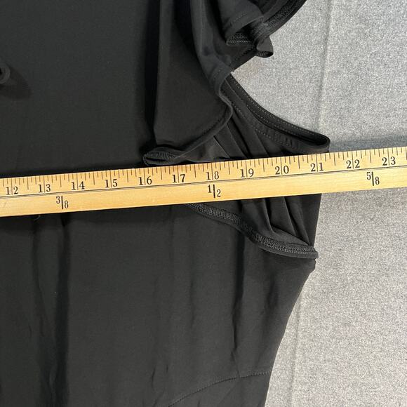 Attitudes by Renee Petite Lace Front Maxi Dress Black 3XP - Picture 10 of 16